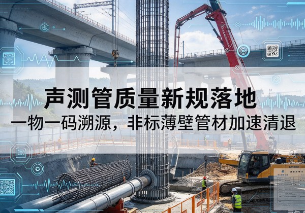 沙洋声测管质量新规落地，一物一码溯源，非标薄壁管材加速清退
